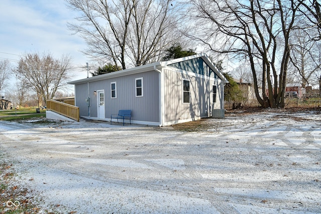 exterior space featuring central AC