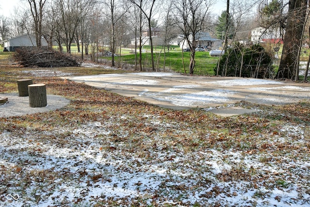 view of snowy yard