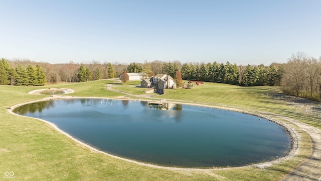 1510 S Greensboro Pike, New Castle, IN 47362 - view of swimming pool with a water view and a yard