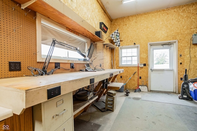 1510 S Greensboro Pike, New Castle, IN 47362 - misc room with a workshop area and concrete floors