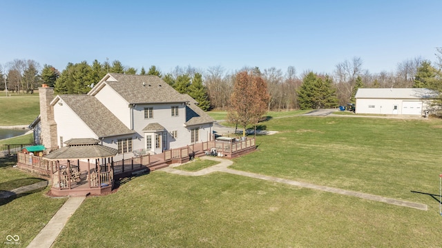 1510 S Greensboro Pike, New Castle, IN 47362 - view of yard featuring a gazebo and a wooden deck