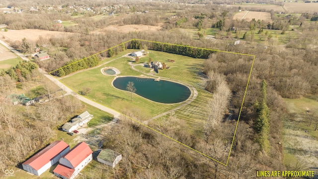 1510 S Greensboro Pike, New Castle, IN 47362 - drone / aerial view featuring a rural view and a water view