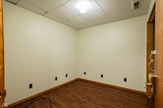 1510 S Greensboro Pike, New Castle, IN 47362 - spare room featuring a paneled ceiling and dark wood-type flooring
