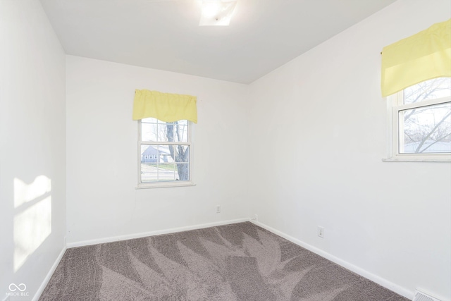 carpeted spare room with plenty of natural light