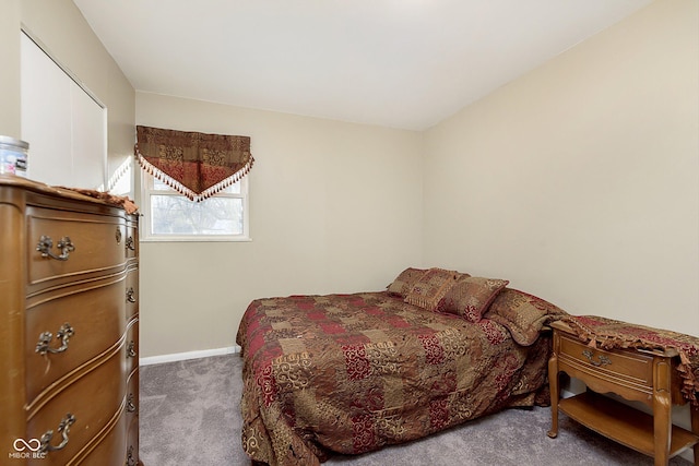 view of carpeted bedroom