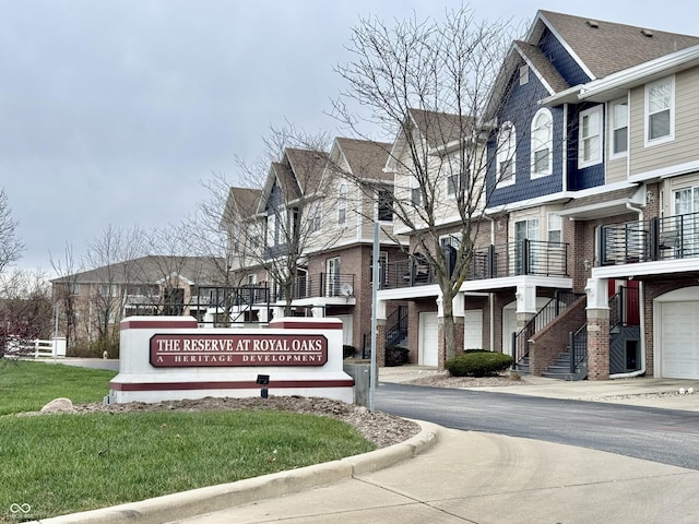 view of community sign