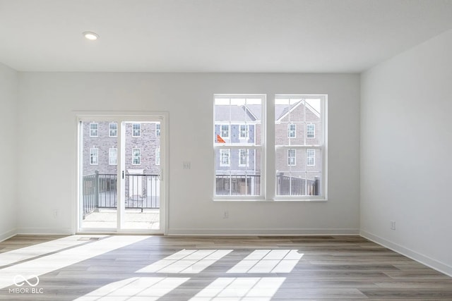 empty room with wood-type flooring