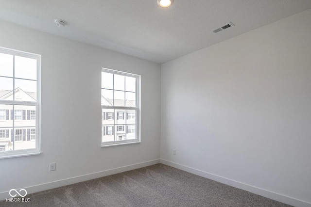 unfurnished room with carpet