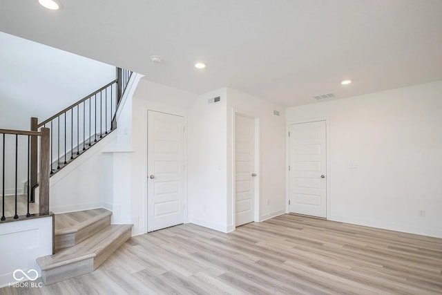 interior space featuring light hardwood / wood-style flooring