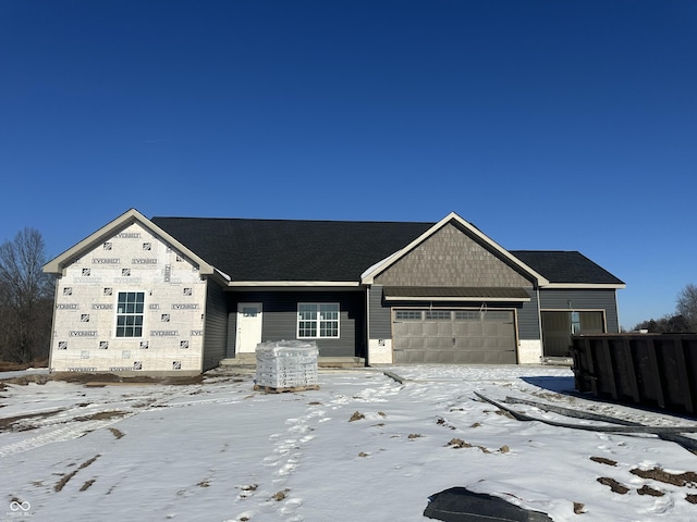 view of front facade featuring a garage