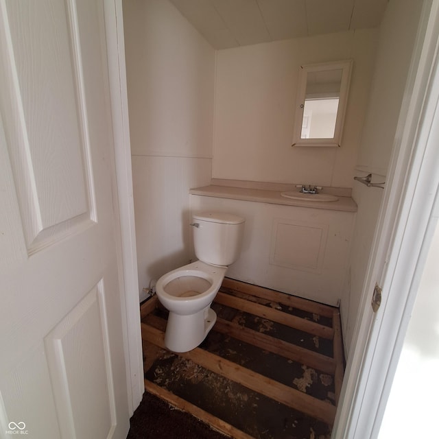 bathroom featuring sink and toilet