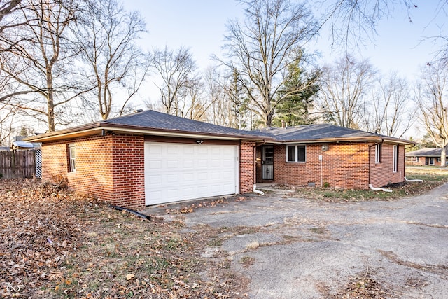 view of property exterior featuring a garage