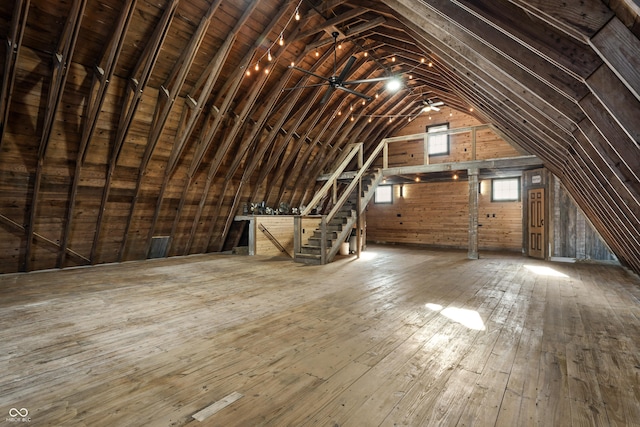 9462 N Rushville Rd, Knightstown, IN 46148 - unfinished attic with an upstairs landing