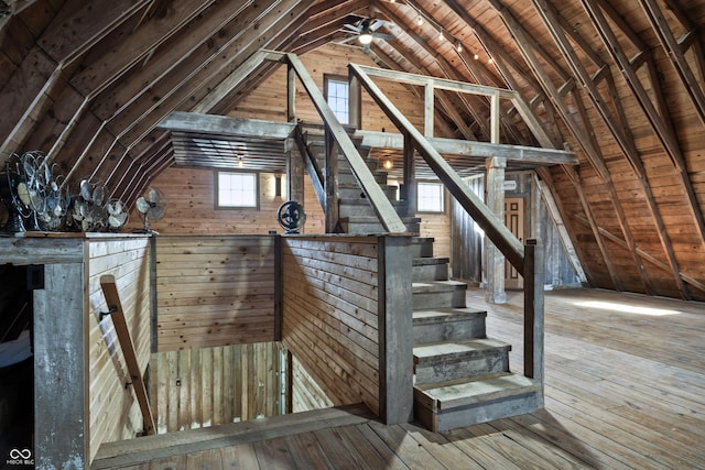 9462 N Rushville Rd, Knightstown, IN 46148 - unfinished attic with an upstairs landing