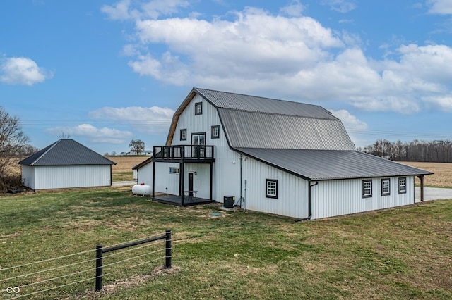 9462 N Rushville Rd, Knightstown, IN 46148 - view of barn featuring central AC unit