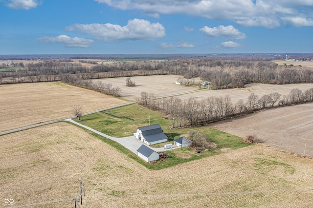 aerial view featuring a rural view