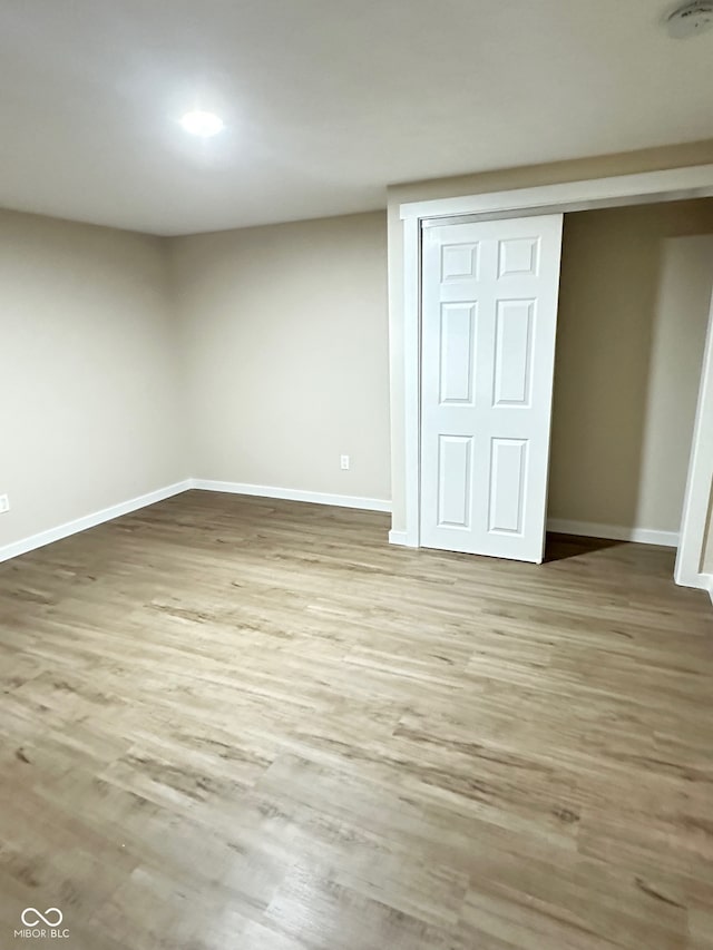 unfurnished bedroom featuring light hardwood / wood-style flooring