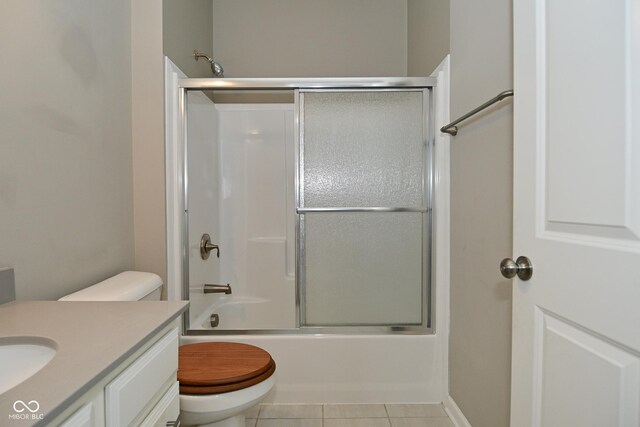 17345 Northam Dr, Westfield, IN 46074 - full bathroom featuring tile patterned flooring, vanity, toilet, and enclosed tub / shower combo