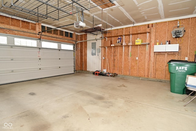 17345 Northam Dr, Westfield, IN 46074 - garage with electric panel and a garage door opener