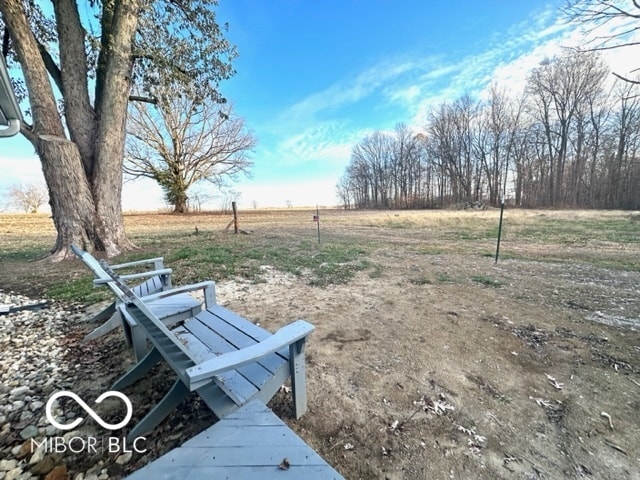 view of yard featuring a rural view