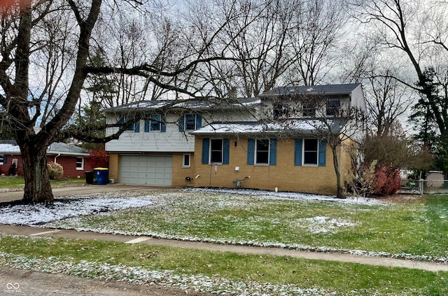 split level home with a garage