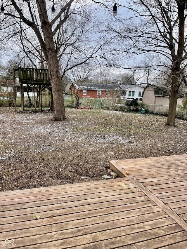 view of wooden terrace