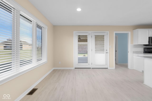 interior space featuring light wood-type flooring