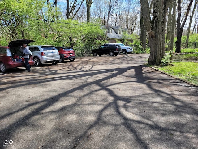 view of parking / parking lot