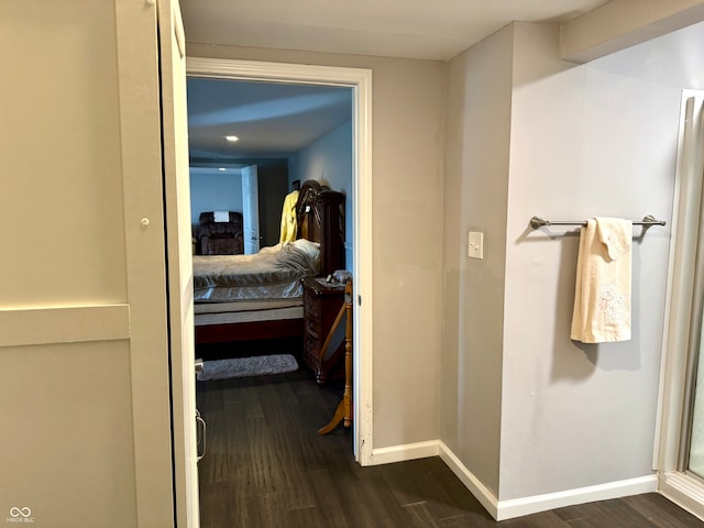 bathroom featuring hardwood / wood-style floors