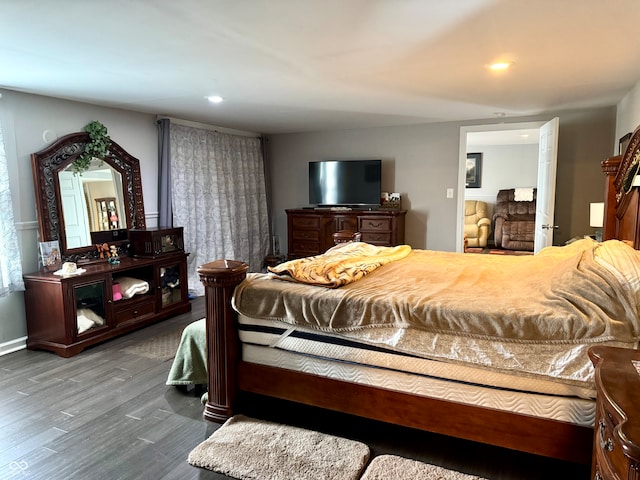 bedroom featuring wood-type flooring