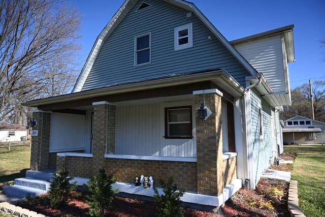 exterior space featuring covered porch