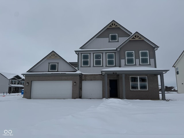 craftsman-style home featuring a garage