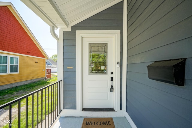 view of doorway to property