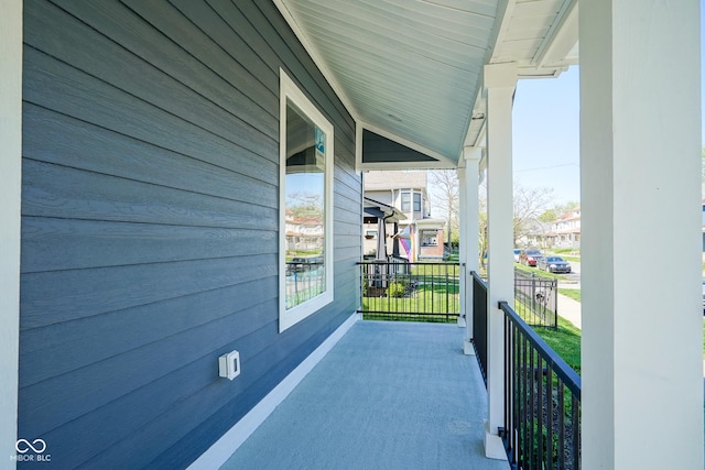 balcony with covered porch