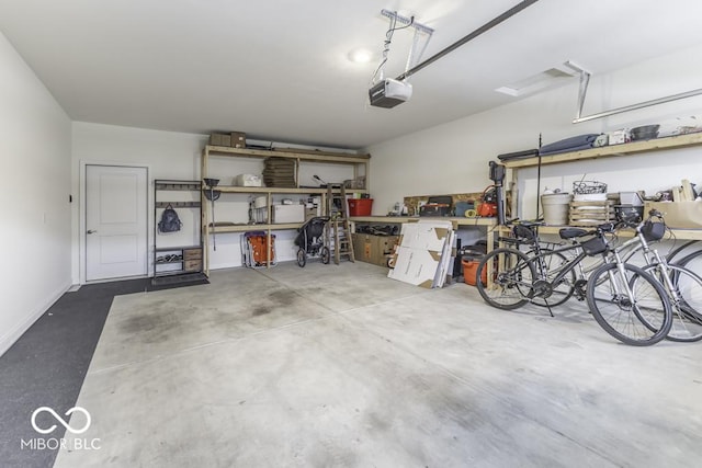 garage featuring a garage door opener