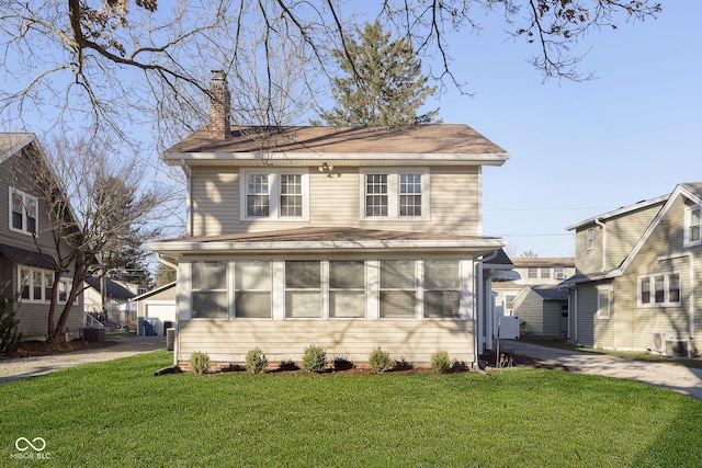 view of property with a front yard