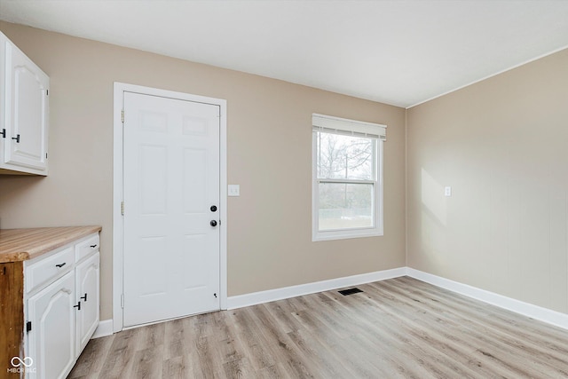 interior space with light wood-type flooring