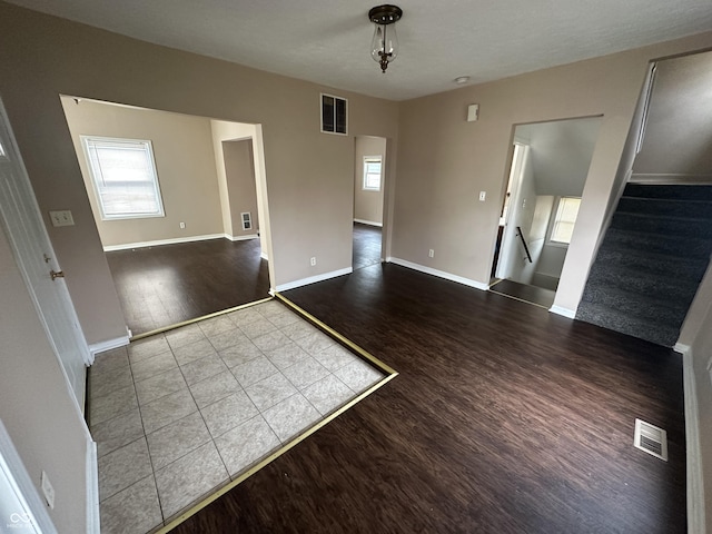 interior space with hardwood / wood-style flooring