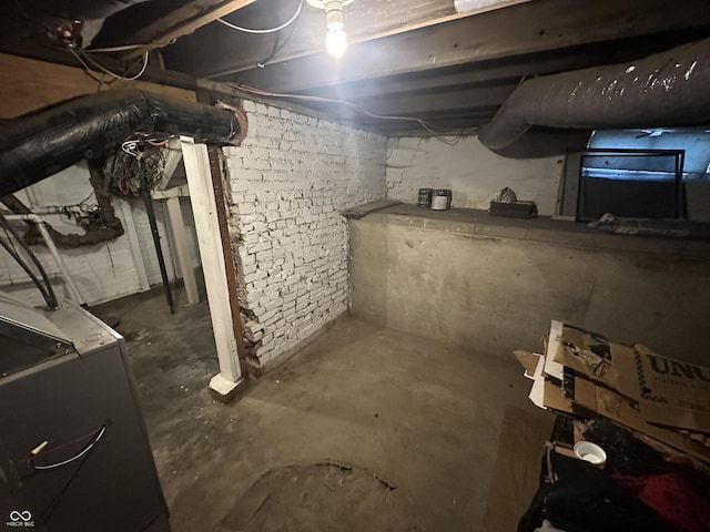 view of basement