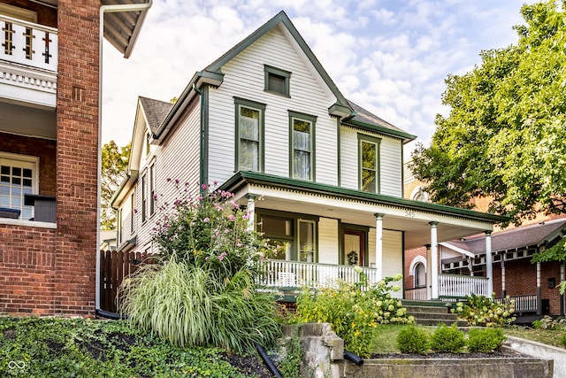 view of front of property with a porch