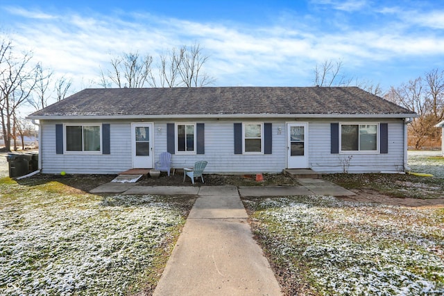 view of single story home