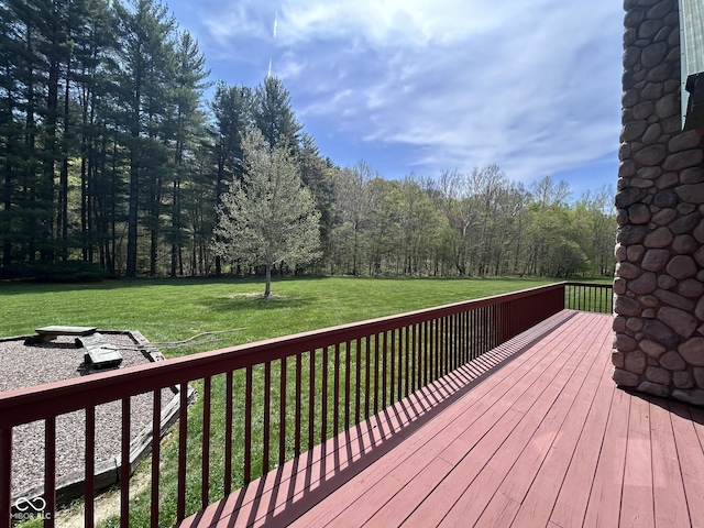 9695 S Houston Rd, Freetown, IN 47235 - deck with a yard