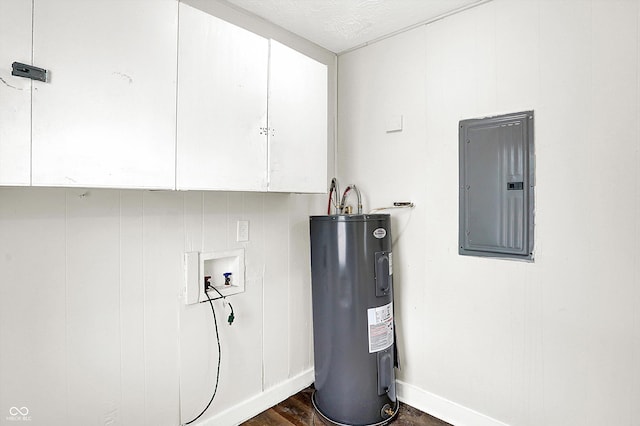 utilities with electric water heater and electric panel