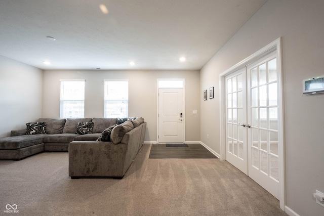 view of carpeted living room