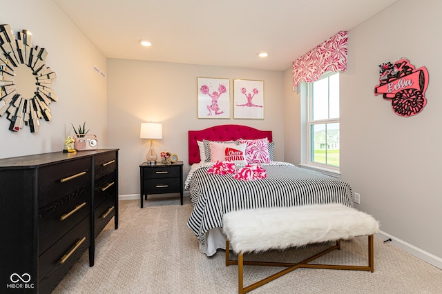 view of carpeted bedroom