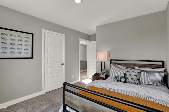 view of carpeted bedroom