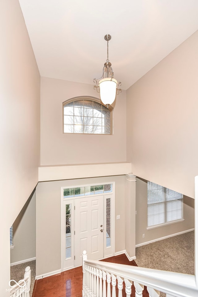 entryway featuring hardwood / wood-style floors