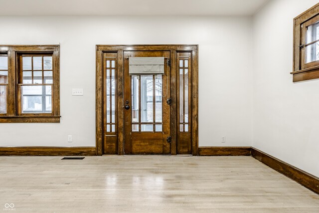 foyer featuring light hardwood / wood-style flooring