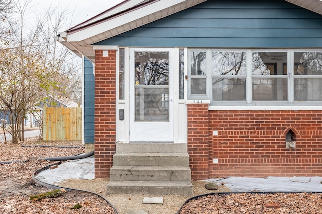 view of entrance to property