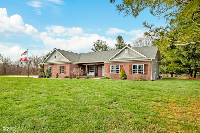 ranch-style house with a front yard